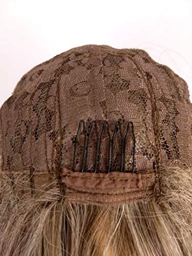 Peruca Lace Wig Ondulada Loiro Platinado Fibra Futura 70Cm