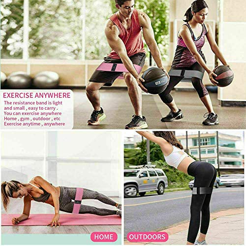 Image of 3 Resistance Loop Bands for Legs and Butt Set, Gym and Yoga Resistance Exercise Bands Workout Training Bands for Home Fitness, Crossfit, Elastic Strength Squat Band Beginner