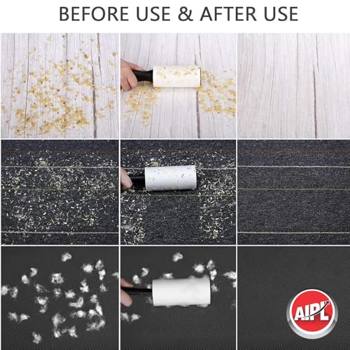 Image of AIPL Lint Rollers Tape for Pet Hair, Sticky, Remover for Couch, Clothes Furniture and Carpet. Dog Hair Remover Cat Hair, Animal Fur, Fuzz. 2 Large Lint Rollers