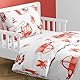 MTOnlinehandel Babybettwäsche 100x135 cm Set – 2-teilig mit Kissenbezug 40x60 – Kinderbettwäsche Little Hero Tiere - Baumwolle – Feuerwehr & Feuerwehrauto Motiv – Oeko-TEX Zertifiziert