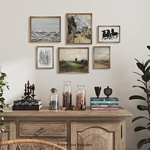 Vintage Farmhouse Plant Wall Decor | Flower Neutral Wall Art For Boho French Country Kitchen Bathroom Bedroom Picture Poster Print I Collage Room Decor Aesthetic Botanical Cottagecore 6 Set Unframed #TOP4