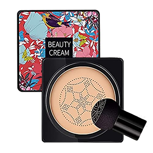LELEBEAR Ordolava Flawless CC Cream, Mushroom Head Air Cushion Cc Cream, Flawless CC Cream Moisturizing Oil Control Long Lasting Concealer (Natural)