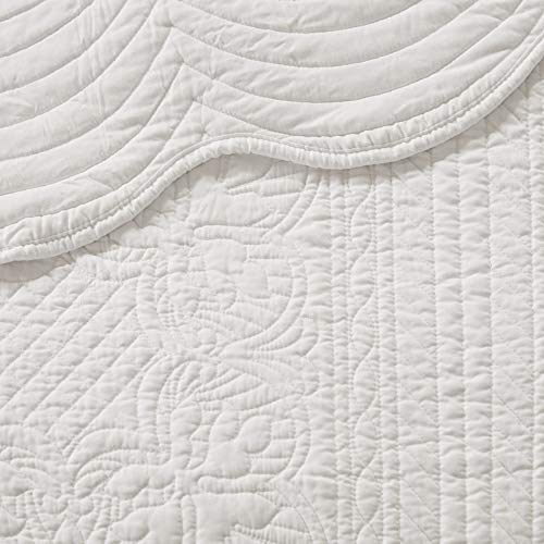 Madison Park MP13-1037 Tuscany Quilt Set-Casual Damask Medallion Stitching Design Lightweight Coverlet Bedspread Bedding thumb #5