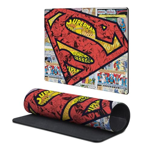 Image of Head Case Designs Officially Licensed Superman DC Comics Collage Logos and Comic Book 9.84 x 11.81 x 0.12 inches (250 x 300 mm) - S Gaming Office Desk PC Keyboard Mouse Mat Pad
