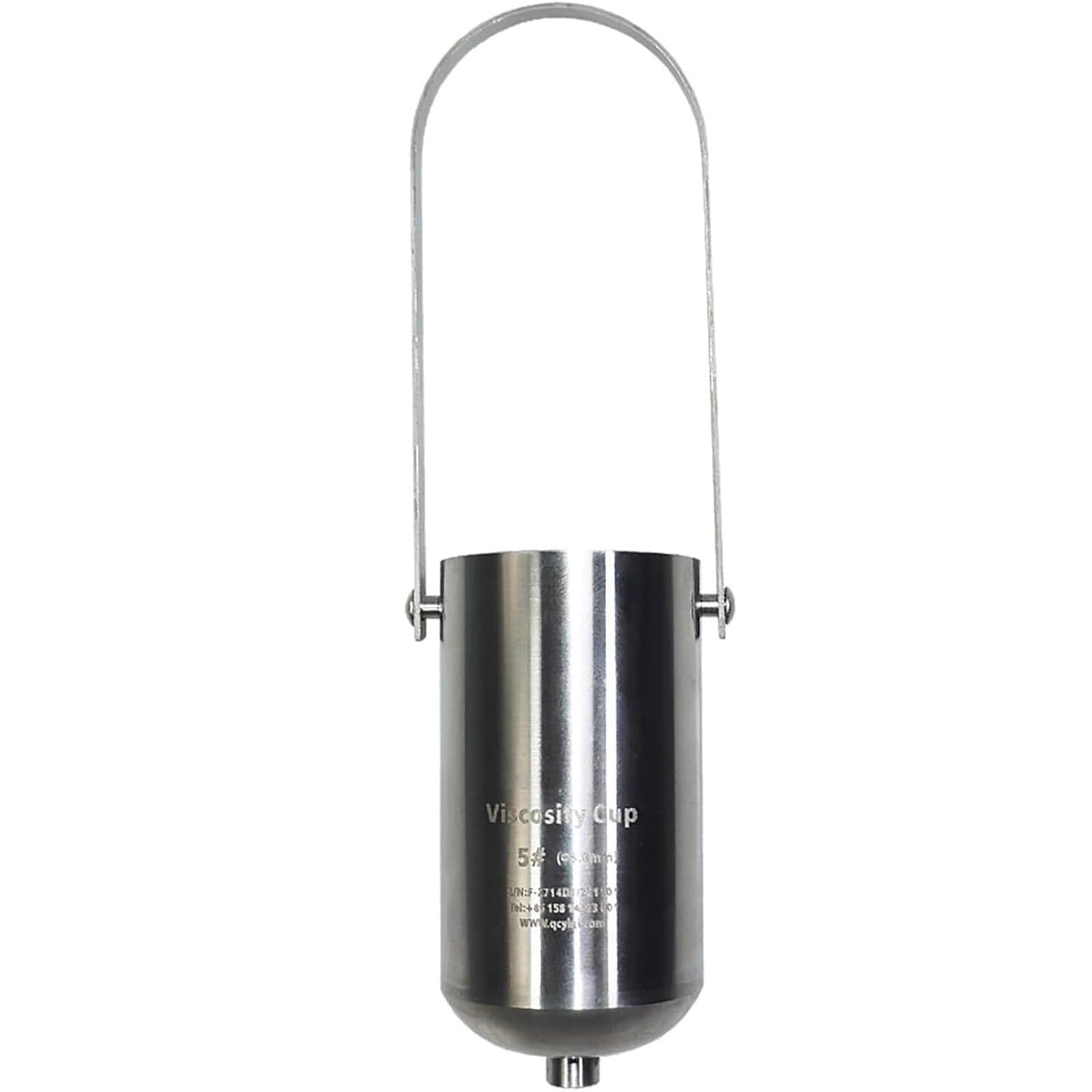 Vaso medidor de viscosidad de acero inoxidable de 230 ml, viscosímetro tipo inmersión para pintura, pegamento, aceite, tinte, salsa, rango de medición de 6 a 120 segundos
