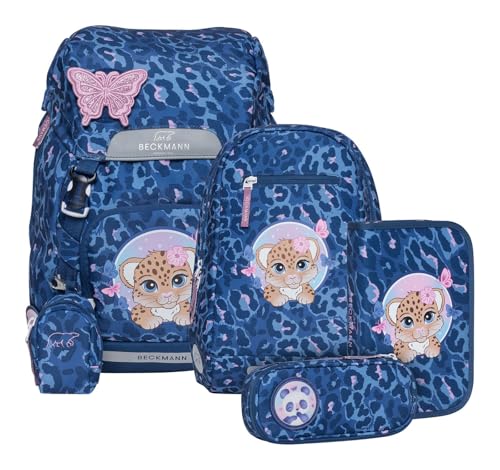 Beckmann Classic Schoolbag Set 6-teilig 22L Cheeta