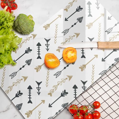 Plaque protection induction évite rayures 30x52cm Wallfluent flèche boho