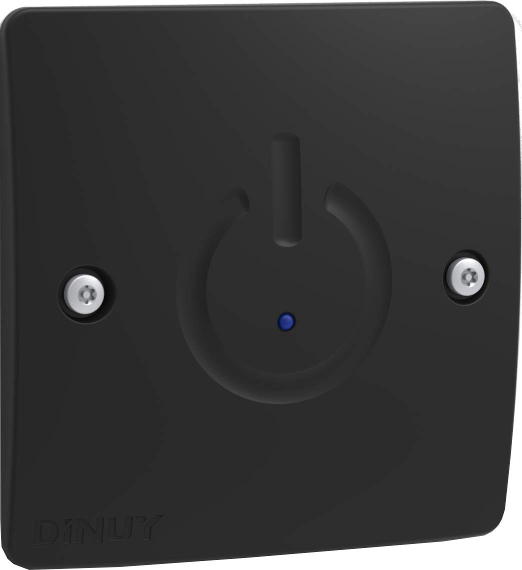 Poussoir pulsatemp encastrement Dinuy anthracite tactile à 3 fils