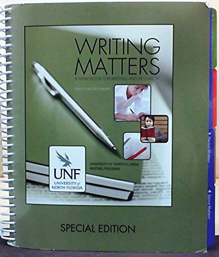 Writing Matters Unf Special Edition with Access... 1259224929 Book Cover