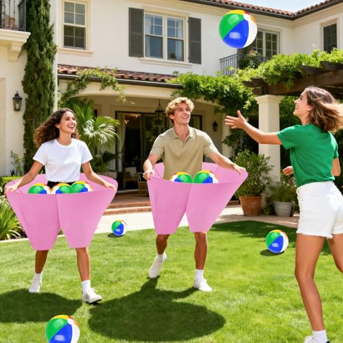 Image of Granny Pants Outdoor Game with 8 Bouncy Balls and 1 Air Pump (Random Colors), 2PCS Granny Pants Game Baby Shower Funny Party Game for Adults & Family, Giant Pants Catch Granny Pants Yard Game