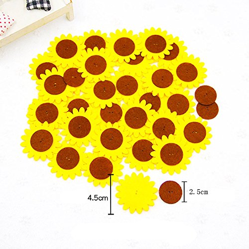 Lot 200 Fleurs En Feutre Colorées 28mm - Embellissements DIY, Décoration Créative, Couleurs Assorties - 4