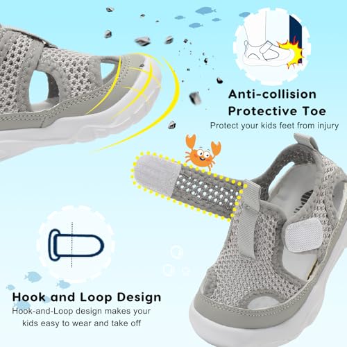 Image of BARERUN Kids Water Shoes Boys Girls Barefoot Aqua Socks for Swim Surf Pool Beach Sport Lightweight Breathable Sandal Athletic Slip-On Sneaker for Toddler Outdoor Indoor
