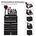HBlife Makeup Organizer Acrylic Cosmetic Storage Drawers and Jewelry Display Box with 12 Drawers, 9.5 x 5.4 x15.8 Inches, Black