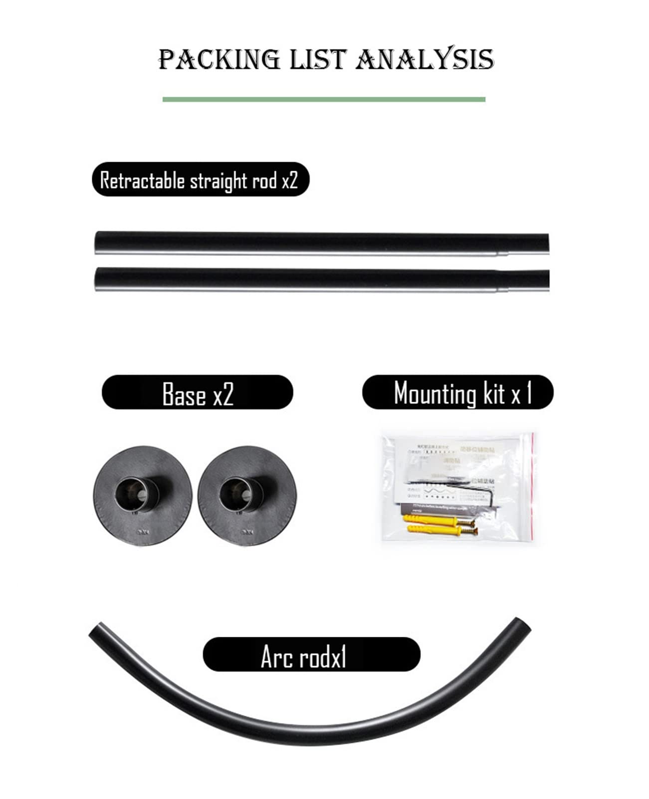 Fodalob Varillas de Cortina de Ducha curvadas Riel a Prueba de Herrumbre Esquina en Forma de L Barra de riel de Cortina de baño Barra Extensible de Metal - Negro (Size : C-90 to 130cm x 90 to 130cm)