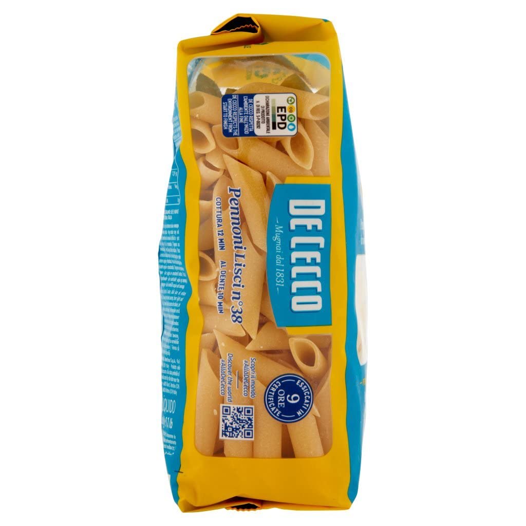 Italian Gourmet Pennoni Lisci N.38 pâtes 100% italiennes 24 x 500g