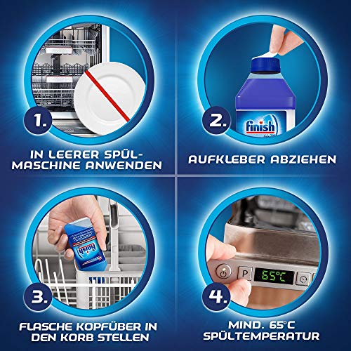 Finish Maschinentiefenreiniger – Flüssiger Maschinenreiniger gegen Kalk und Fett für eine saubere Spülmaschine… – Ansicht 5