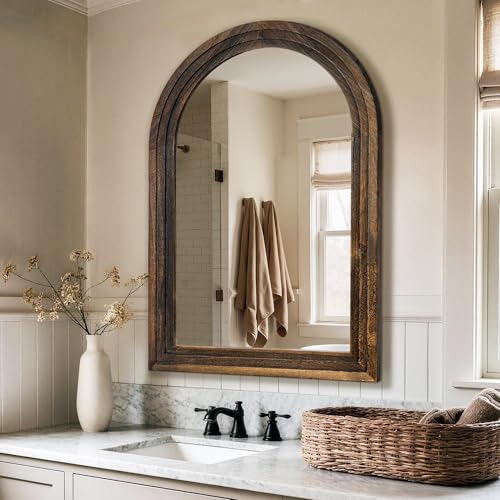 TRAHOME Arched Wood Frame Mirror