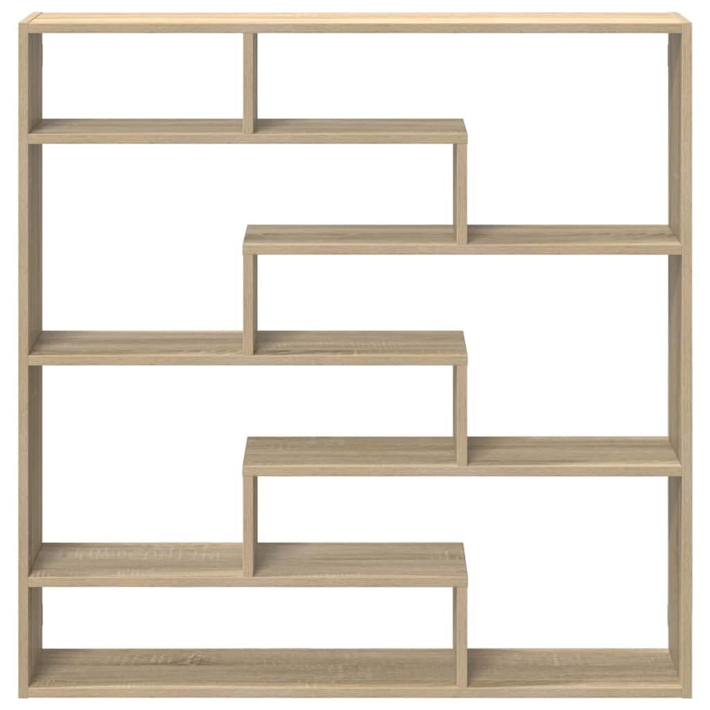 Scaffale a cubo con 7 scomparti, in rovere Sonoma, 100 x 18 x 100 cm, montaggio a parete, per soggiorno, camera da letto, ufficio, versatile, sistema da parete per riporre oggetti e