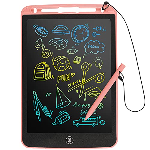 SOOOO Drawing Board Doodle Pad for 3-10 Year Old Kids, 10 inch Colorful LCD Writing Tablet, Erasable Sketch Pad for Toddler Girls Boys Toys Learning Educational Toy for 4 5 6 7 Years Old Kids(Pink)