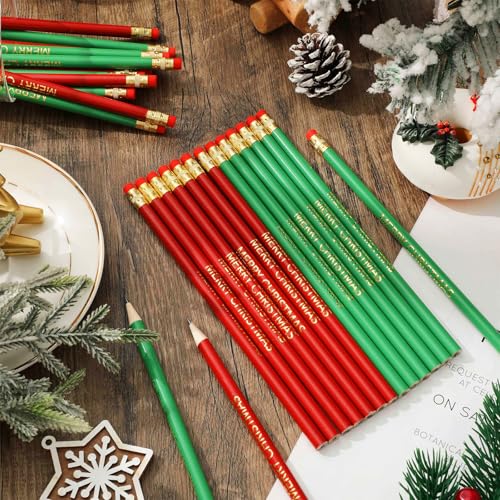 Whaline 50 lápices de Navidad con borrador miniatura 3