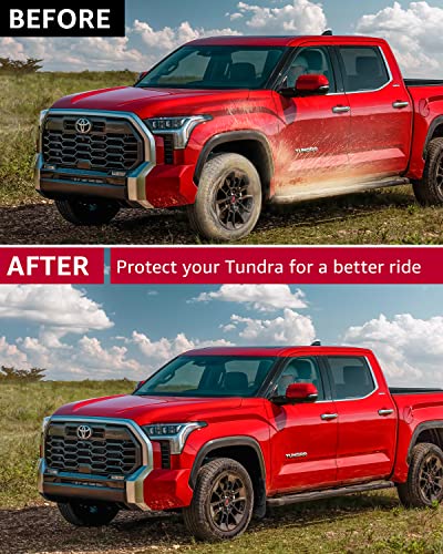 Refiteco Mud Flaps For 2022 2023 Toyota Tundra Accessories All Weather Guard Mud Guards Splash Front & Rear 4Pcs Set #TOP1