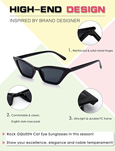 GQUEEN Occhiali da Sole Donna Polarizzati Gatto