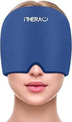 Miniatura 1 de iTHERAU - Bolsa de hielo para cuello, bolsas de hielo de gel reutilizables para aliviar el dolor de cuello, compresa fría cervical para hinchazón,