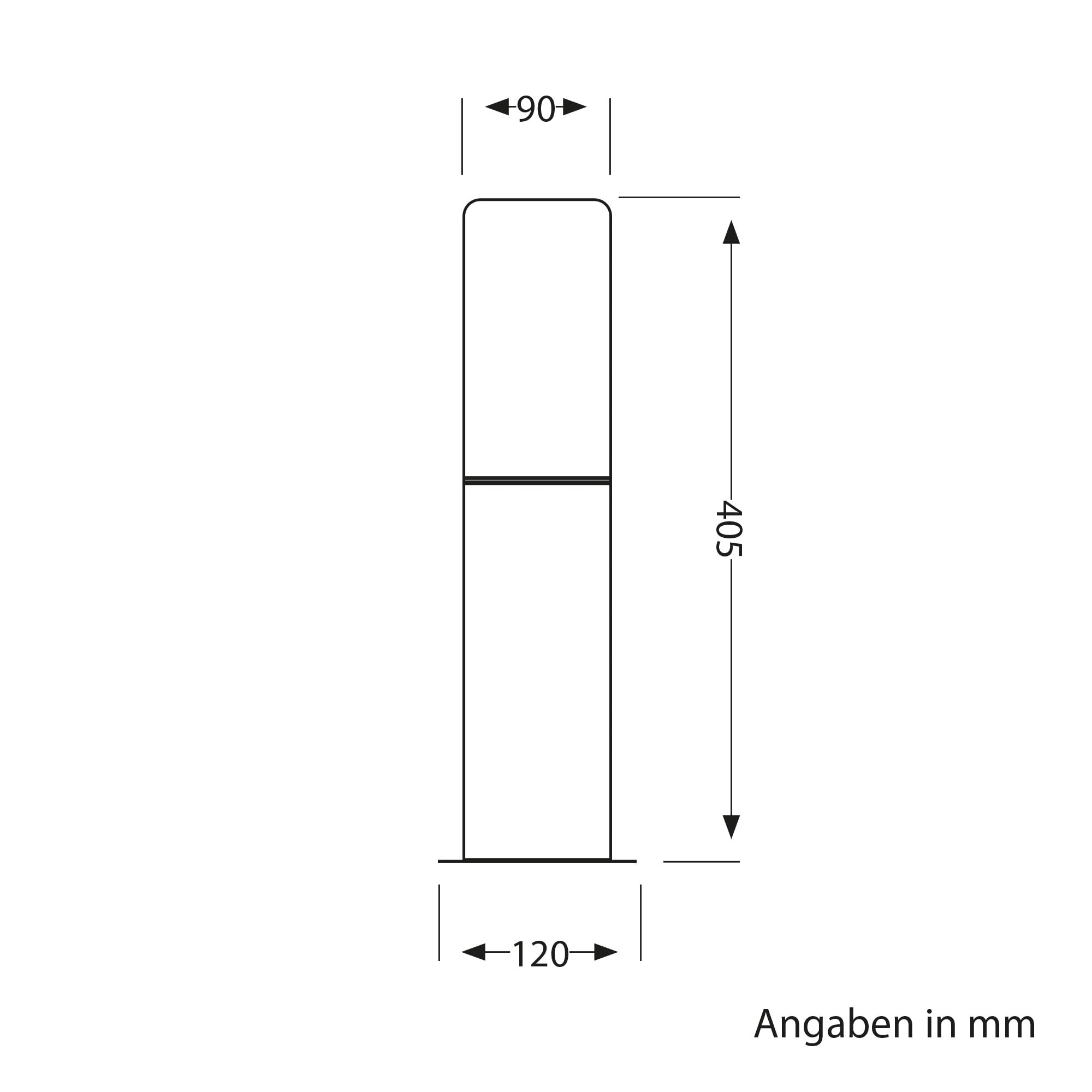 ledscom.de 3x Wegelicht/Pollerleuchte GROPO für außen mit Premium Echtglashaube – UV-beständig, kein Vergilben, IP44, 41 cm, anthrazit 1x E27 max. 40W
