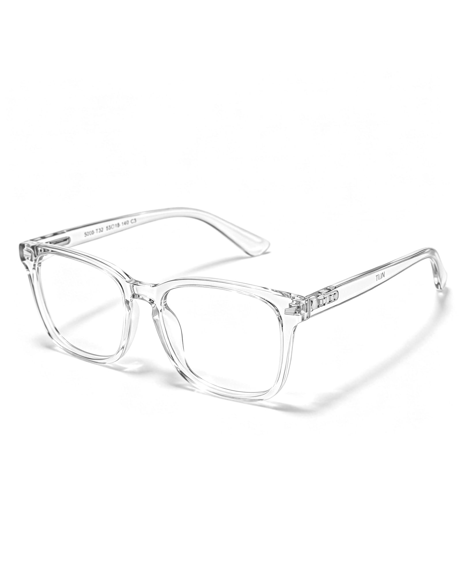 TIJN Blue Light Blocking Glasses for Women Men Square Frame Nerd Eyeglasses Anti Blue Ray Computer Screen Glasses Clear clear