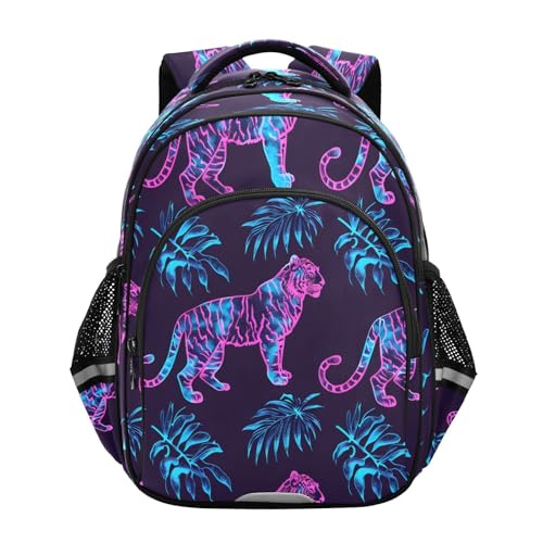 senya Toddler Backpack Kids Backpack for Preschool or Kindergarten Neon Tiger Jungle 3-8 Years Old