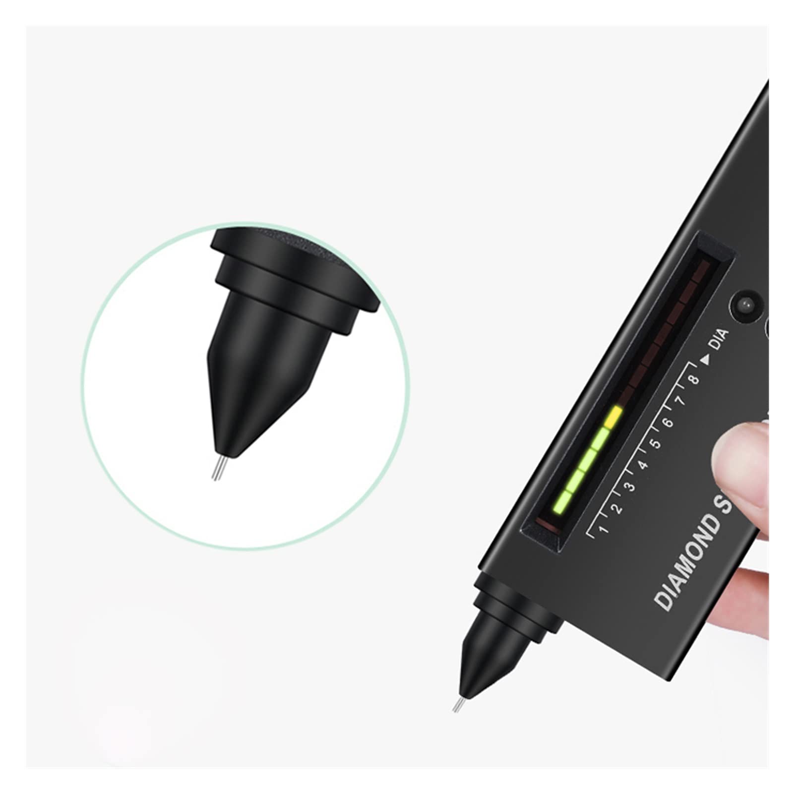 Twardościomierz, Przenośny Diamond Gem Tester Selektor z Case Gemstone Platform Jeweller Tool Testeur Diamant Twardość