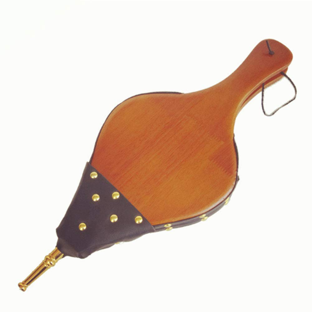 NANANA Soffietto per Camino, Soffiatore/Accendino, Barbecue e Campeggio, Soffietto con Cinturino in Pelle Appeso Magnificent per Camino Campeggio Barbecue con Cinturino, 48x20cm