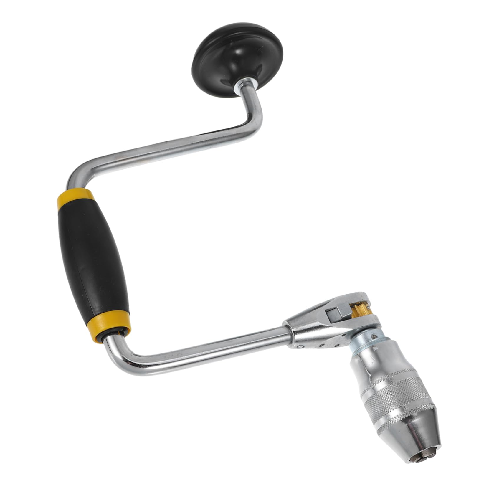 Gatuida Taladro Manual de Manivela de 12 Pulgadas con Broca de 4 Mordazas, Herramienta Multifuncional de Acero para Carpintería y Joyería, Perforadora Artesanal Portátil para Bricolaje