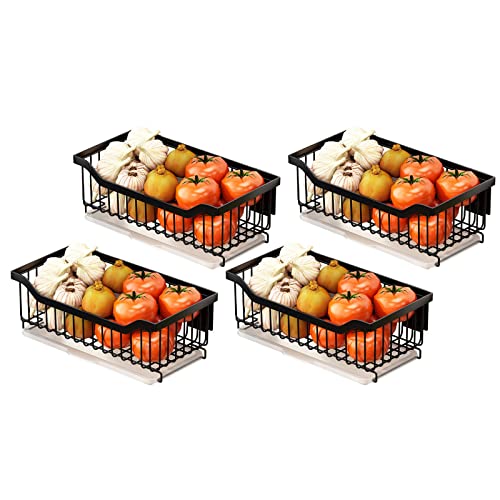 Frutero Cesta de frutas Cesta de frutas y verduras de 2 niveles, estante de cocina de metal, cesta de almacenamiento de frutas montada en la pared, soporte for cesta de verduras escurridas for cocina