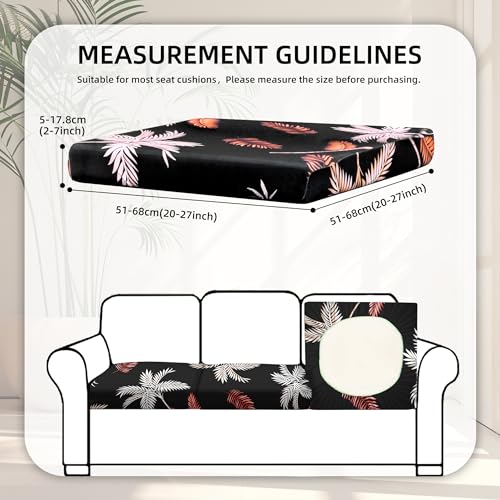 Image of 8Pcs Stretch Patio Cushion Covers,Outdoor Couch Covers Replacement,Outdoor Couch & Sofa Slipcovers,for Patio Furniture Cushion Covers,Washable Reusable Furniture Protector(Coconut Forest, Cover Only)