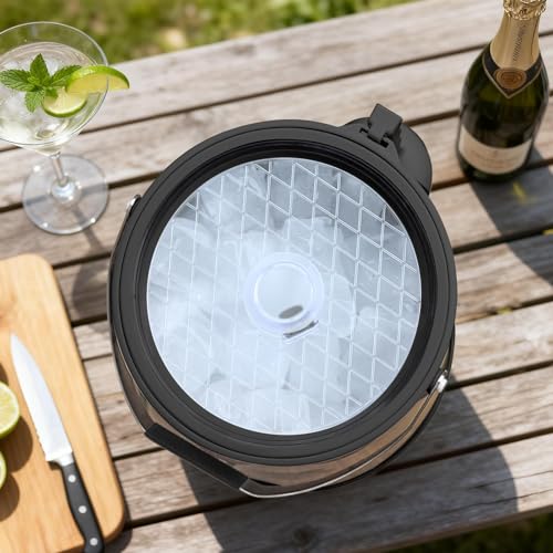 Cubitera con tapa y pala de 4,8 L sin BPA para enfriar bebidas 6