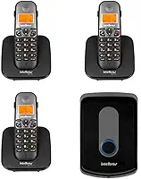 Kit Interfone Porteiro Residencial Intelbras Sem Fio TIS 5010 com 03 Ramais Internos para Atendimento