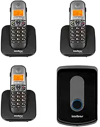 Kit Interfone Porteiro Residencial Intelbras Sem Fio TIS 5010 com 03 Ramais Internos para Atendimento