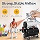 VIVOHOME Airbrush Set mit 3L Luftspeichertank 1/5PS Airbrush Kompressor Set professionelle Luftkompressor mit Dual-Action-Airbrush-Pistole Komplettes Reinigungsset für Modellbau, Nageldesign, Künstler