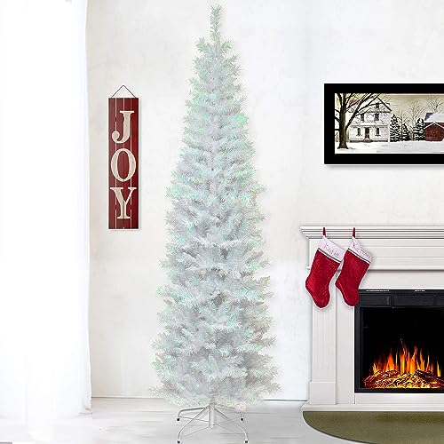 National-Tree-Company-Artificial-Christmas-Tree-White-Tinsel-Includes-Stand-7-feet National Tree Company Artificial Christmas Tree White Tinsel Includes Stand 7 feet