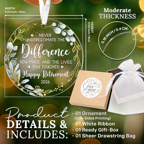 HEXMOZ Retirement Gift for Woman - Retirement Gifts for Men, Women 2026 - Image 3