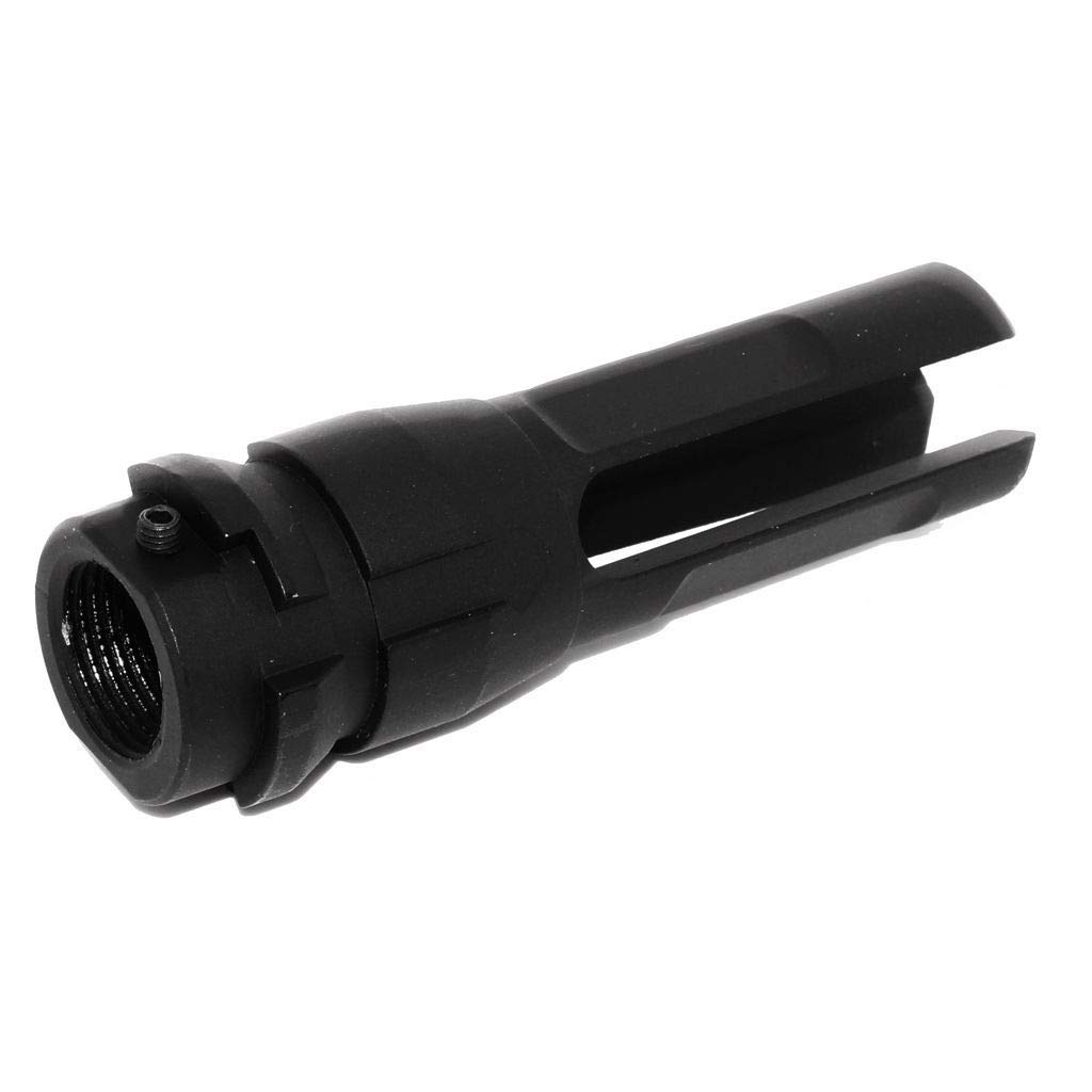 Generic Airsoft Supplémentaire Parties APS 70mm 3-Prong Muzzle Brake Flash Hider Cache-Flash de Frein de Bouche à 3 Broches -14mm CCW Sens Anti-horaire Black Noir