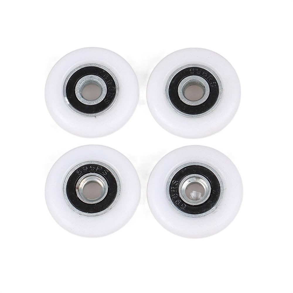 Lkfjnhepf 22Mm Shower Door Rollers 4 Pcs Bath Cabinet Roller Wheel Shower Room Accessories Bearing 22/23/25/27/29Mm(22Mm)