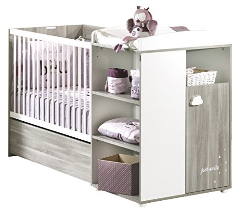 BABY PRICE Lit combiné 120x60 évolutif en 90x190 Smile