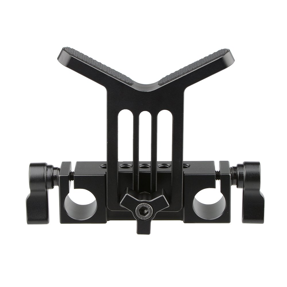 CAMVATE Lens Support 15mm Rod Clamp Rail Block for DSLR Rig Rod Support Rail System - 1108