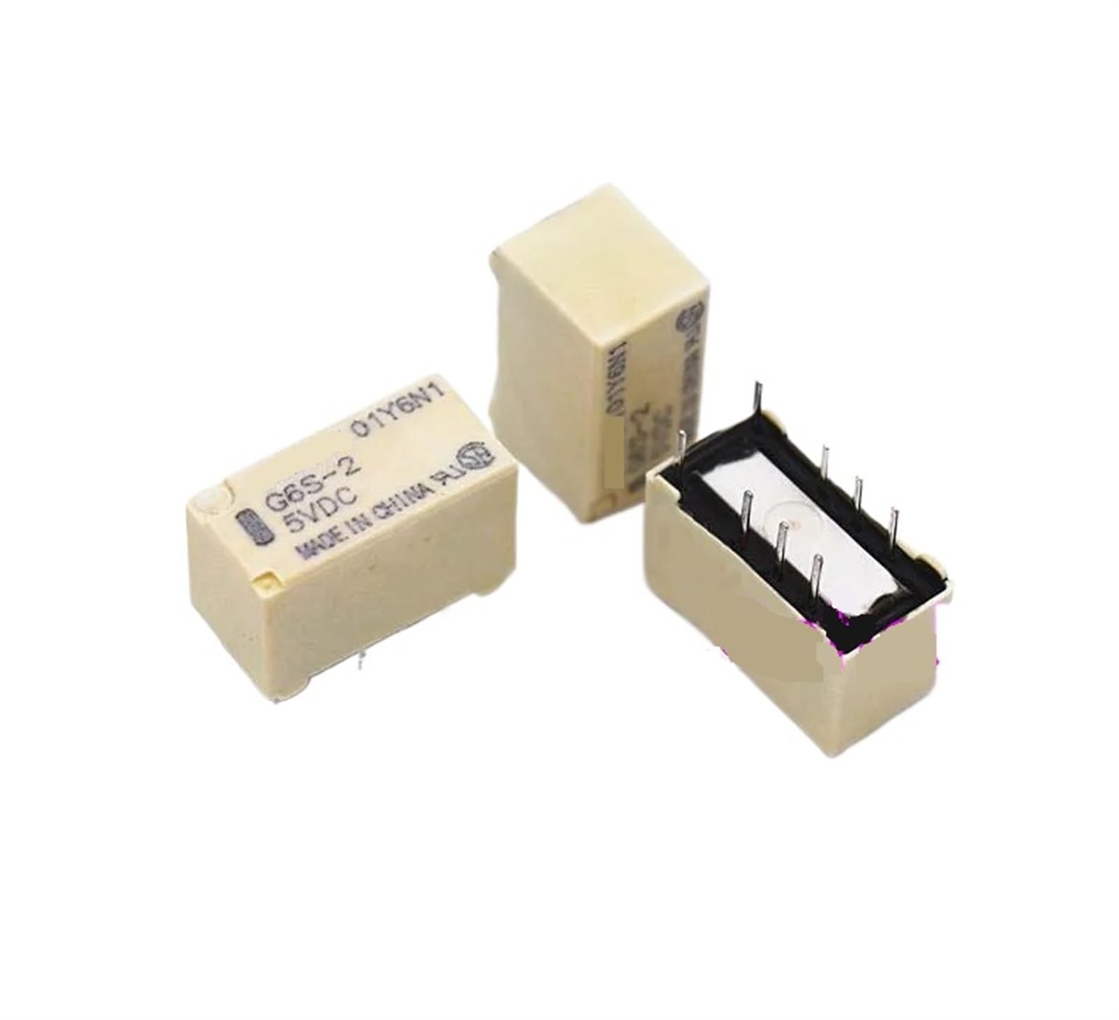 Relais de Signal G6S-2 5VDC pour Éviter les Pertes de Signal sur Carte PCB 8 Broches