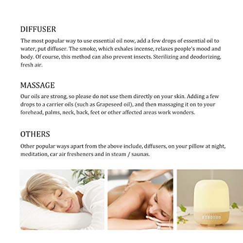 Top 18 Essential Oil Set(Sandalwood,Jasmine,Rose,Chamomile,Peppermint,Vanilla,Tea Tree,Patchouli,Cinnamon,Eucalyptus,Orange,Lavender,Lemon,Vetiver,Lemongrass,Frankincense,Ginger,Geranium) #TOP6