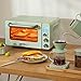 BUYDEEM T103 Countertop Toaster Oven 12QT, No Pre-Heat Needed, 7 Cooking Modes, Retro Mini Toaster Oven with Grill Rack and Baking Tray, Cozy Greenish