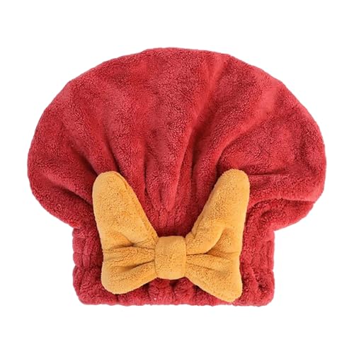 Toalla de pelo para mujer, 27 x 26 cm, gorro envolvente para la cabeza con lazo, gorro de secado de cabello húmedo, para el hogar, viajes, vacaciones, natación, ducha, baño, gimnasio