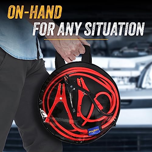 GOODYEAR 10 GAUGE, 12 FT Jumper Cables For Sedans And